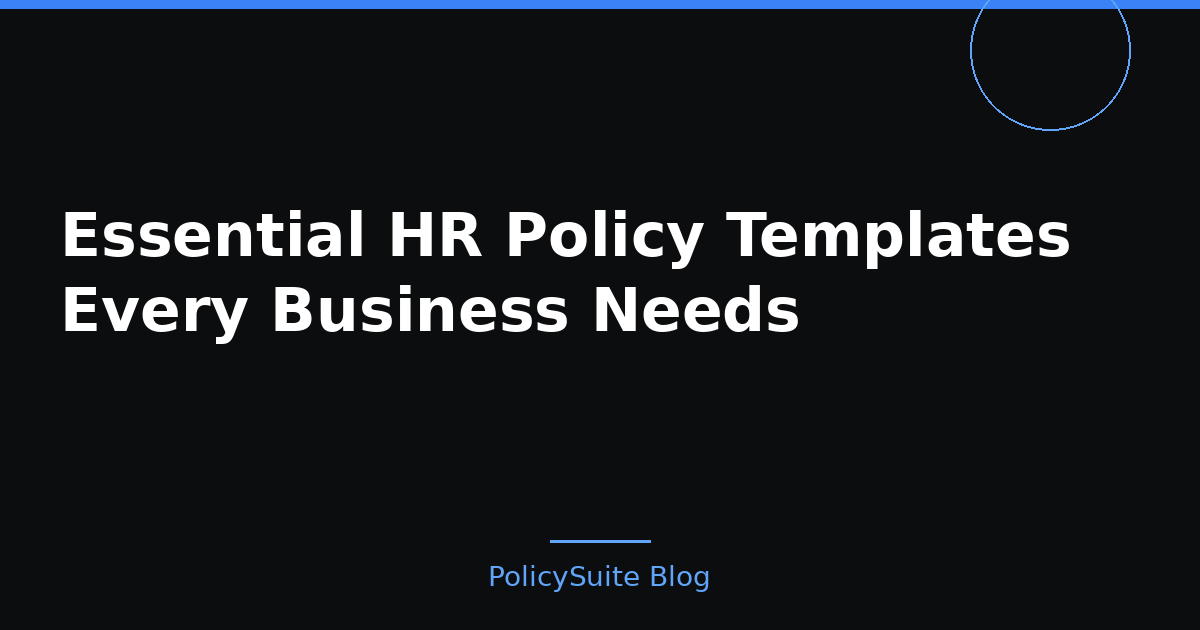 Essential HR Policies for Every Business